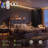 Modern Upholstered Platform Bed with LED Lights, USB Ports, Side Cubbies & 2 Underbed Drawers, Storage Bed Frame-1451583102-1478892360