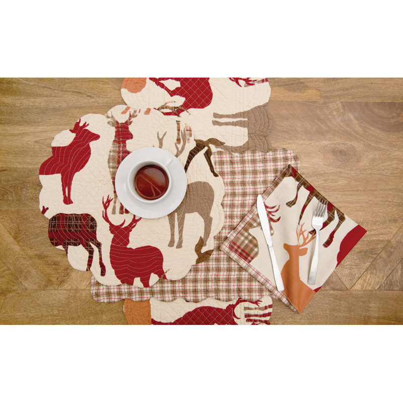 Plourde Cotton Animals/Nature Round Placemat