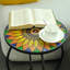 Table d'appoint en verre Sunflower Mosaic