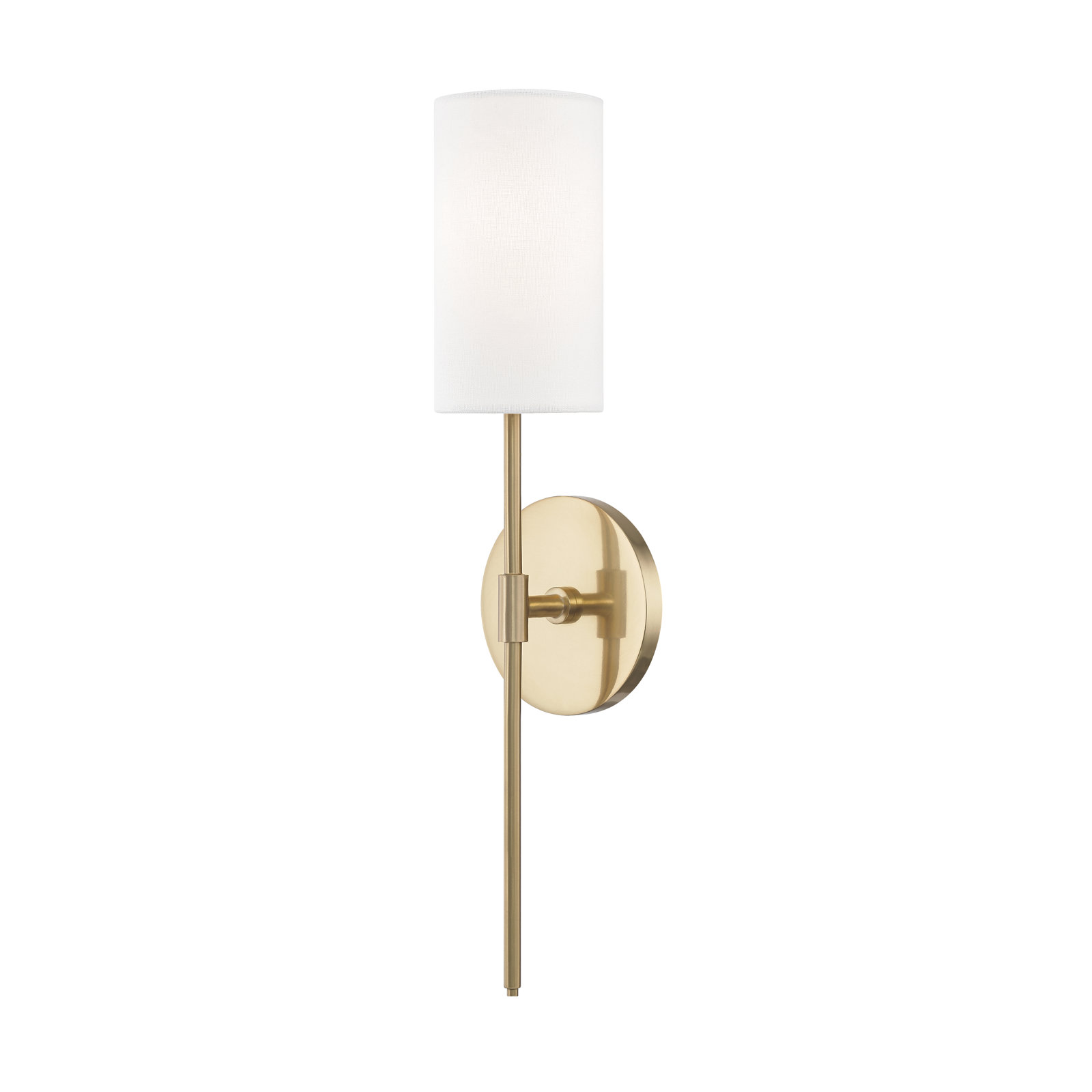Single Light Dimmable Wallchiere, Aged Brass