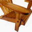 Chaise Adirondack pliante en chêne pour une utilisation intérieure et extérieure, confortable et robuste avec siège et accoudoirs larges