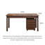 Bureau classique en bois avec tiroirs de rangement-1877799267