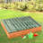 Badger Basket 46.5'' x 9.5'' Solid Wood Square Sandbox with Cover-26303493