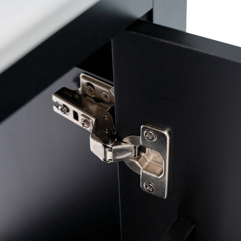 20 Inch Black Ceramic Basin Modern Bathroom Vanity Cabinet