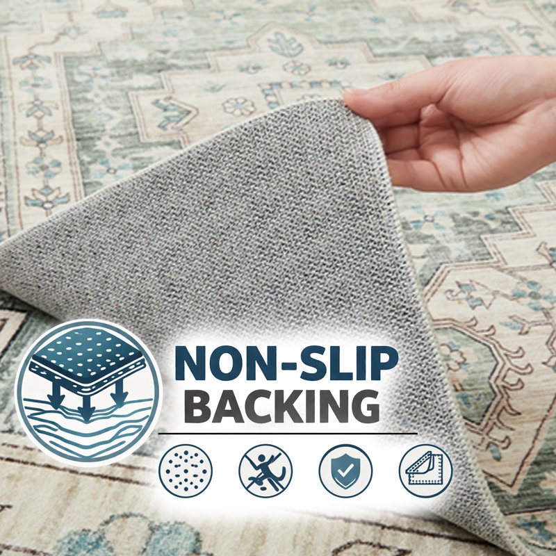 Oriental Machine Tufted Shag Area Rug, Rectangle 120 x 170 cm