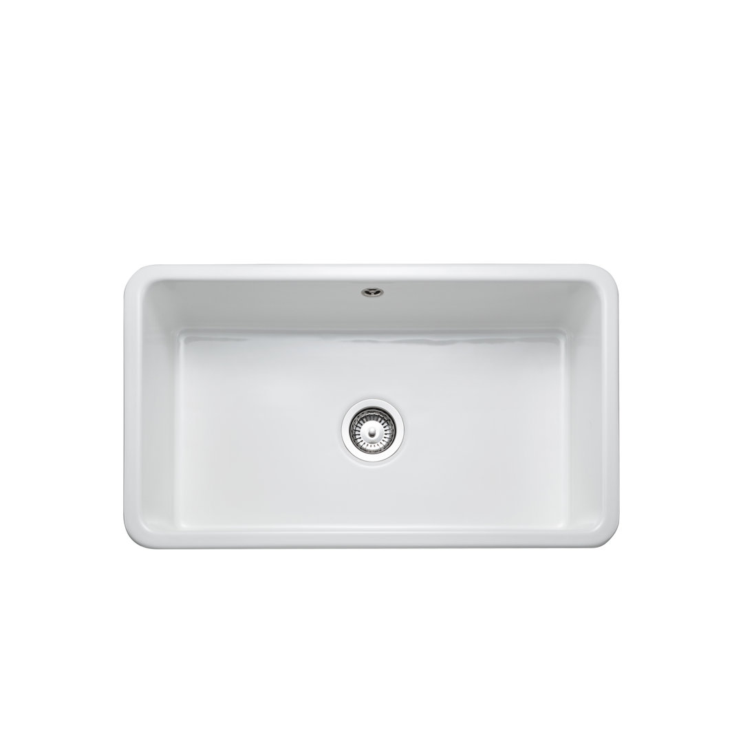 Farmhouse Belfast Fire-clay Ceramic Kitchen Sink - White