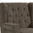 Duward Upholstered Taupe Button Tufted Wingback Accent Chair with Rolled Arm and Thick Padded Cushion-452826153