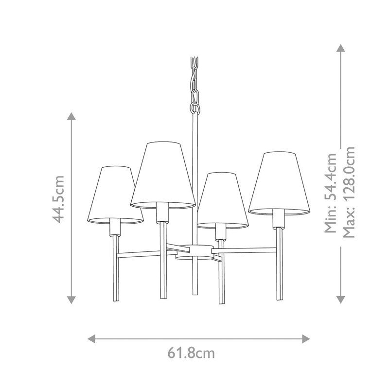 Athanafis 4 - Light Shaded Chandelier