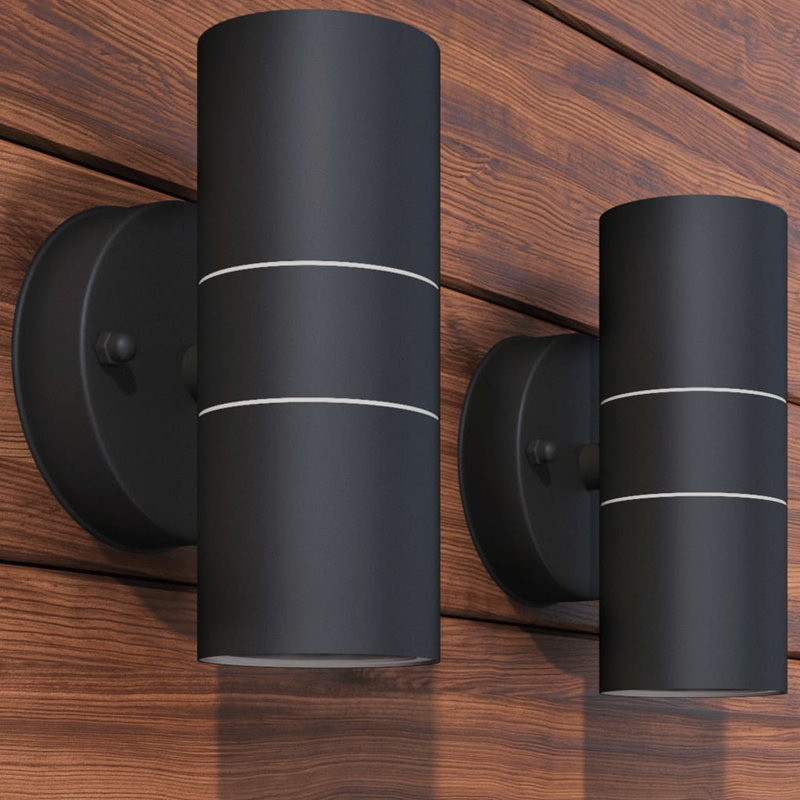2 - Bulb Integrated LED Outdoor Armed Sconce
