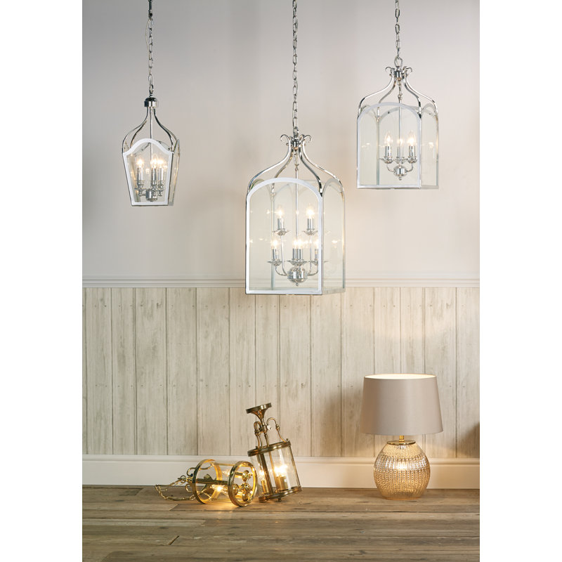 Parksley 6 - Light Polished Chrome Lantern Pendant