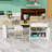 Kitchen Island with Power Outlet, Open Shelves and 2 Drawers-1234943480
