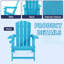 Chaise Adirondack avec porte-gobelet Chaise inclinable toutes saisons pour terrasse de patio et bord de piscine-111067344