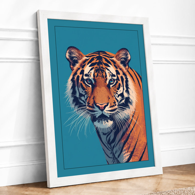 Tiger's Gaze Modern - Print, A2 - 59.4 x 42.0 cm, White