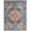 Tapis bleu sarcelle / fuchsia Christa-714007749
