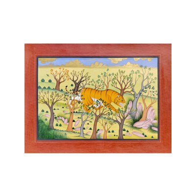 The Tiger In The Wild | Natural Pigments On Paper | By Mohammad Waseem