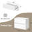 furtble 2 Drawer Dresser, Small Dressers for Closet, Wood Storage Cabinet for Hallway Bedroom Entryway, Nightstand Sofa Beside Table Drawer Chest, 23.6 in, White-1924094328