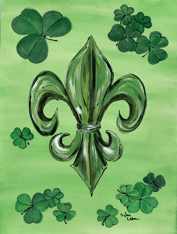 Drapeau de jardin Bairn St Patrick's Fleur-de-lis