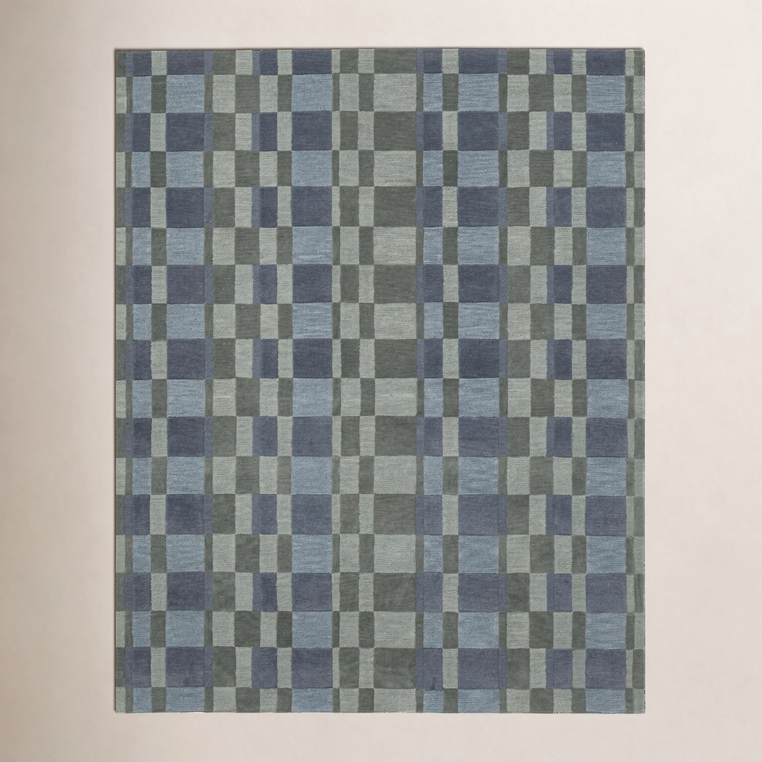 Hand-Tufted Wool Rug, Rectangle 2' x 3', Green