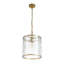 Modern 1-Light Handcrafted Water Ripple Glass Cylinder Pendant Light -1102046075