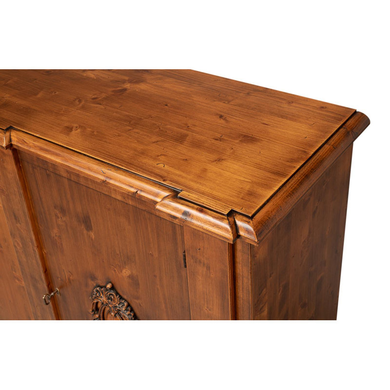 Crested 96'' W Solid Wood Sideboard, Noce Anticato