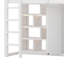 Lit mezzanine avec garde-robe, tablettes de rangement