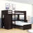 Curt Kids Twin Over Twin 2 Drawers Wood Bunk Bed with Built-in-Desk and Shelves-1309497516