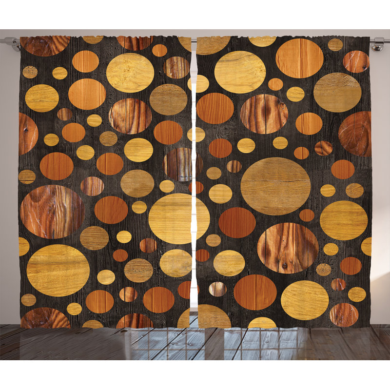 Swansville Semi Sheer Curtain Pair, 54" W x 96" L