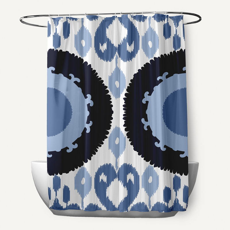 Rideau de douche Boho, Bleu marine