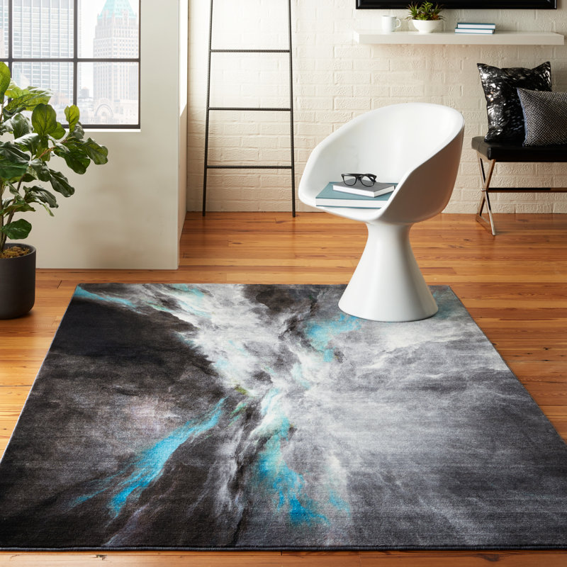 Tapis gris anthracite Edite, Rectangle 4 pi x 6 pi