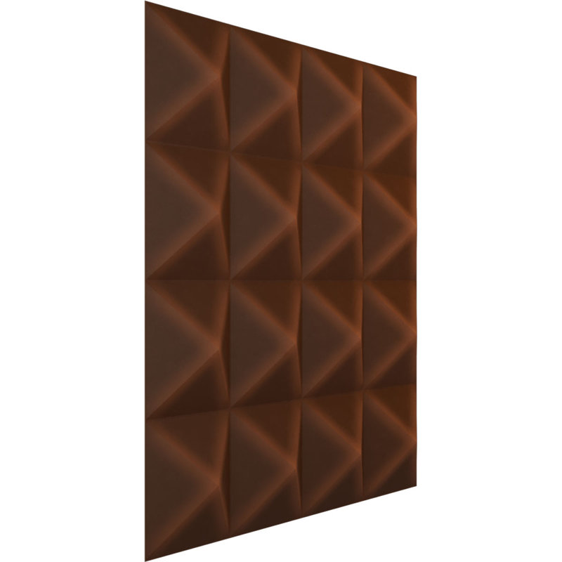 Cornelia EnduraWall Decorative 3D Wall Panel, Universal Aged Metallic Rust