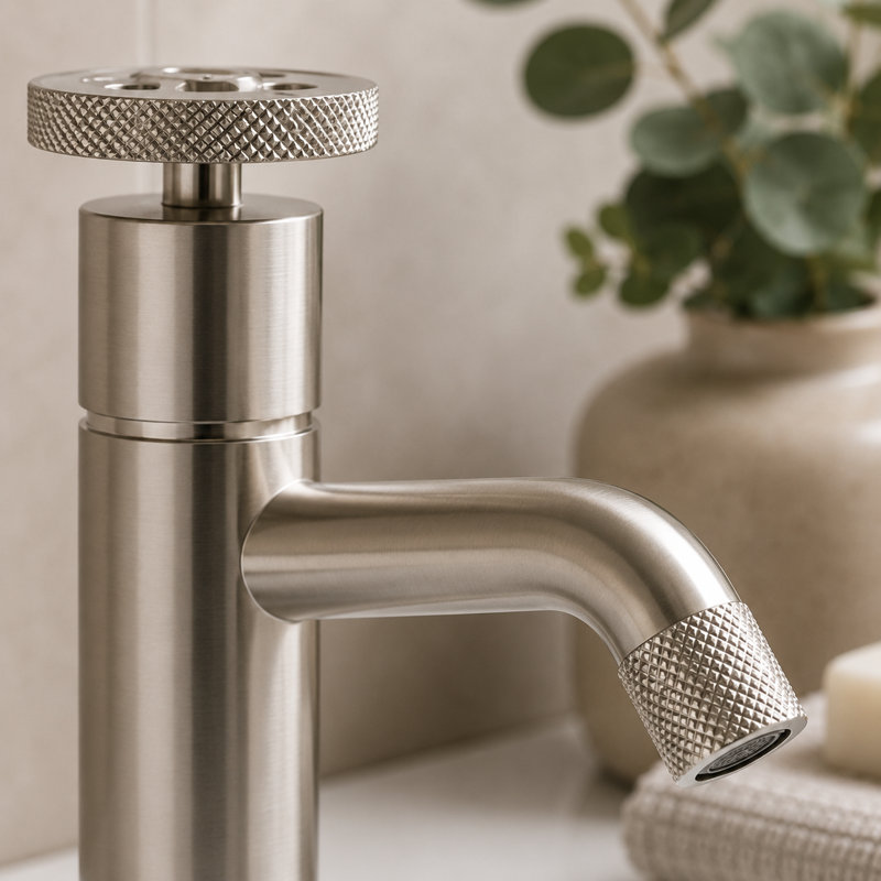 Robin Basin Mixer Tap - Brushed Nickel, Brushed Nickel