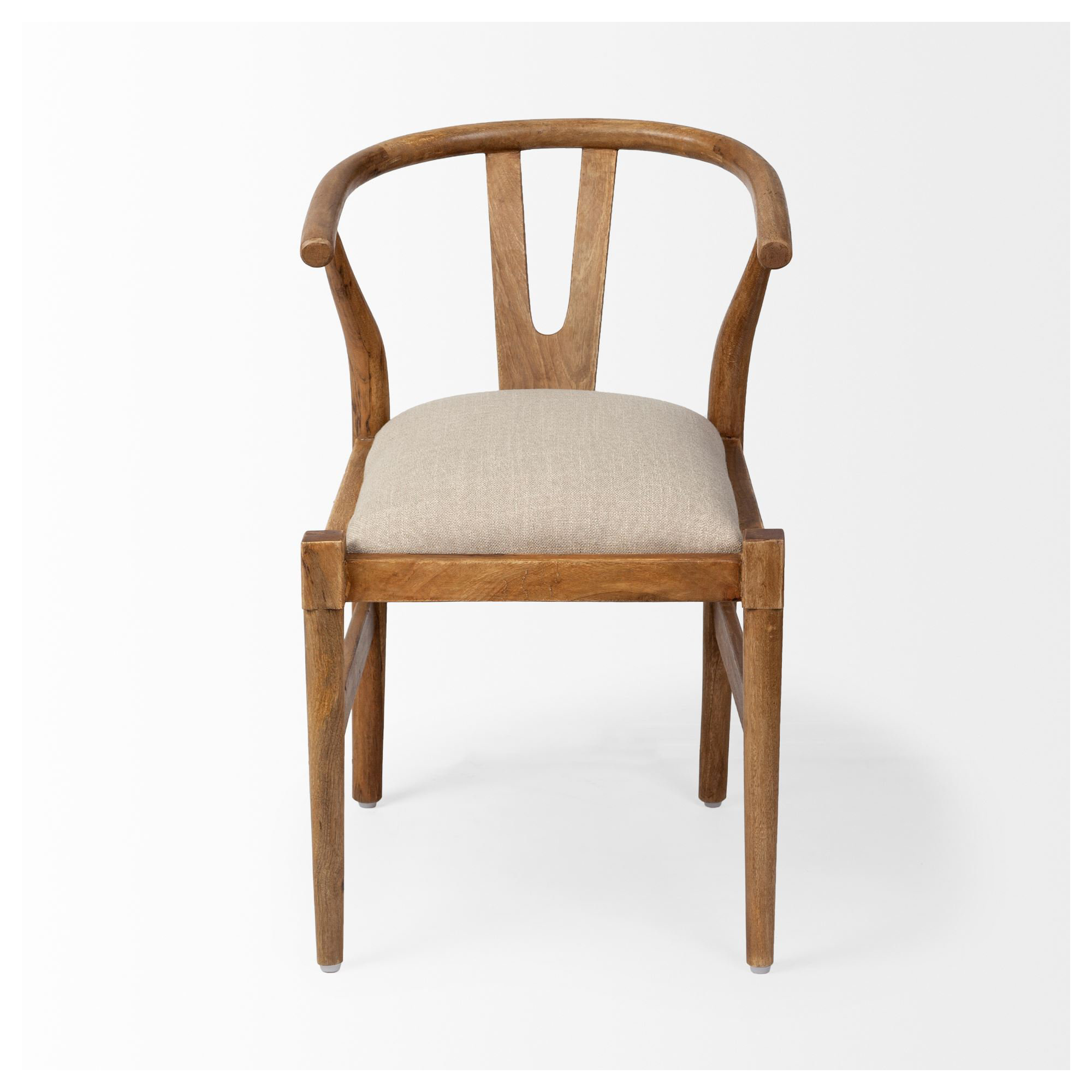 Farringdon Cotton Side Chair in Brown, Light Brown, Natural