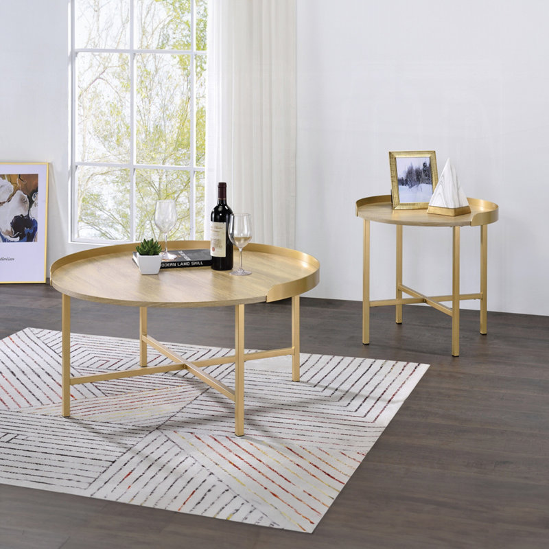 Table basse à plateau rond