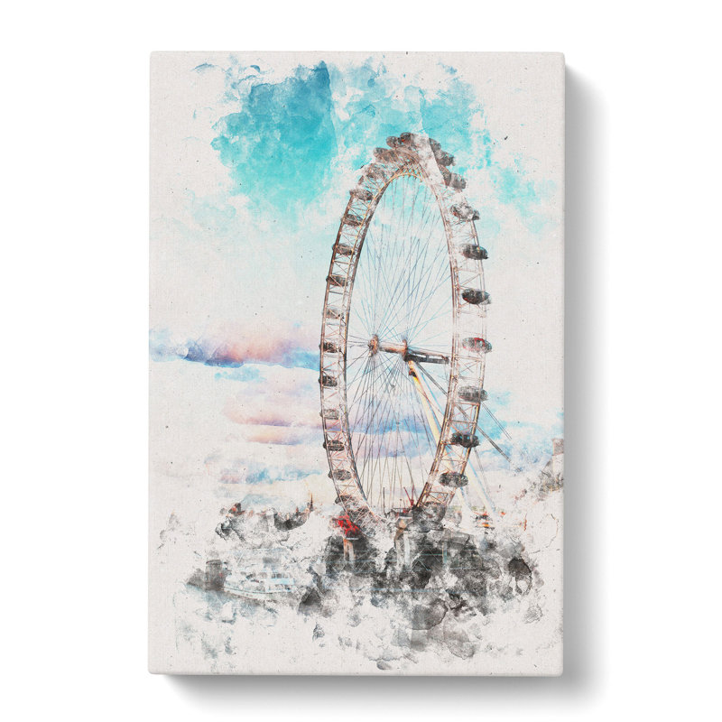 The London Eye - Wrapped Canvas, 76cm H x 50cm W x 3cm D