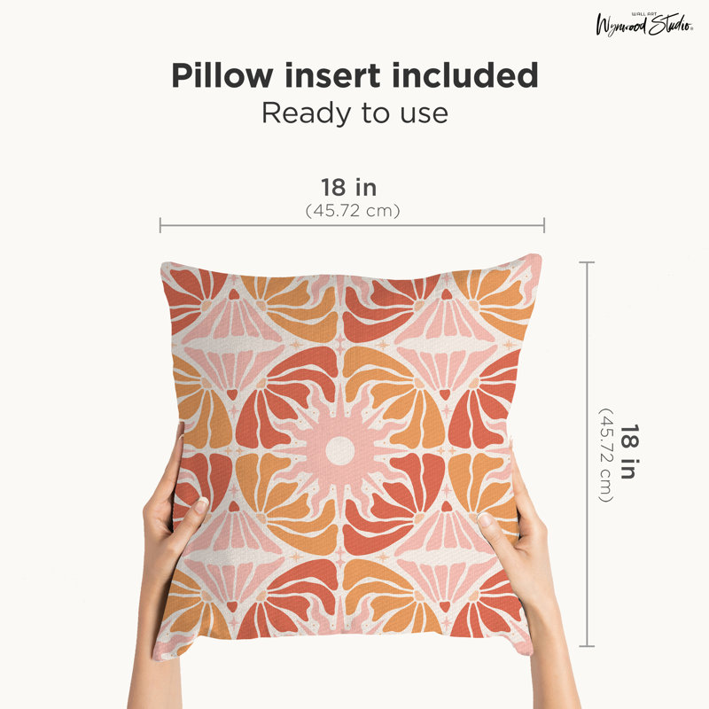 Geometric Polyester Throw Pillow
