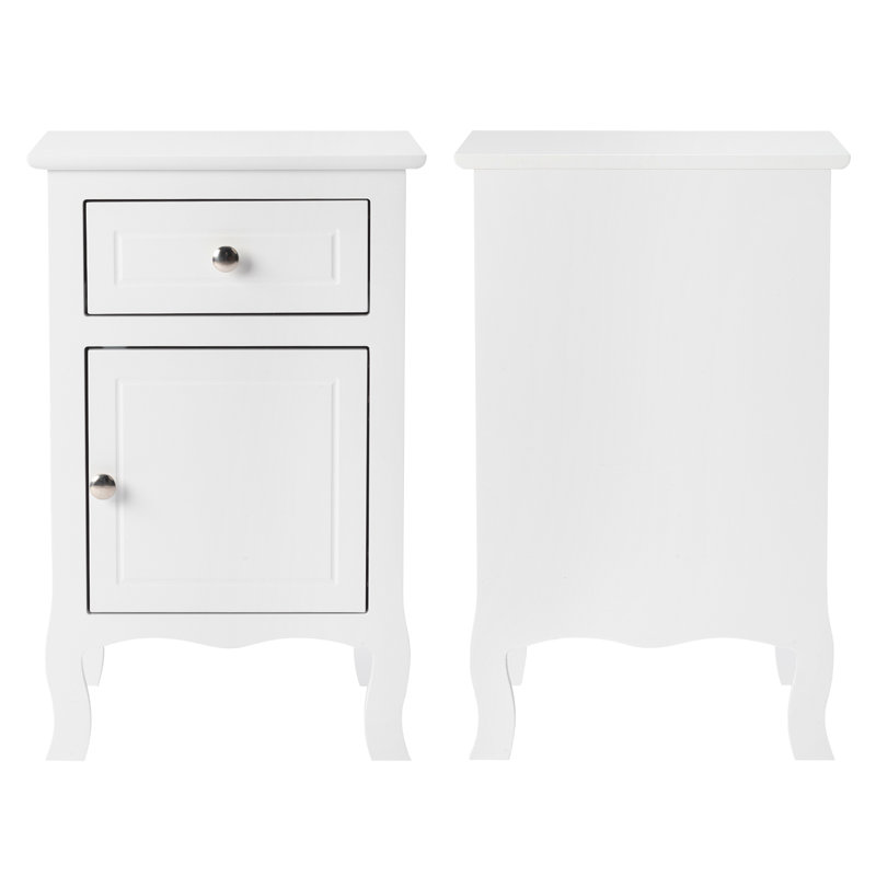2 tables de chevet blanches