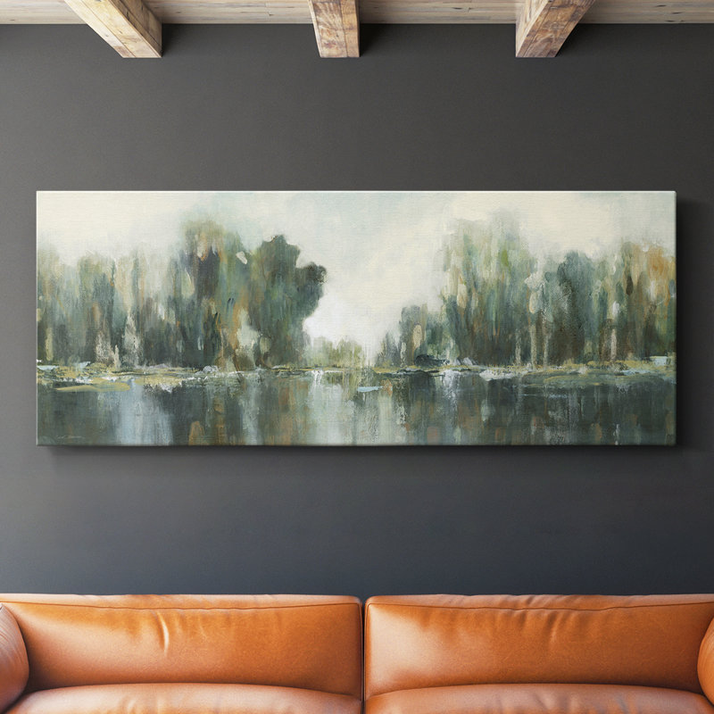 Treeline texturée - Toile tendue avec châssis - Prêt à accrocher, H 12 po x l 30 po