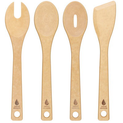Natural Elements 4-Piece Wood Fibre Utensil Set