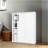 White 1-Door Bathroom Cabinet With 4 Open Shelf