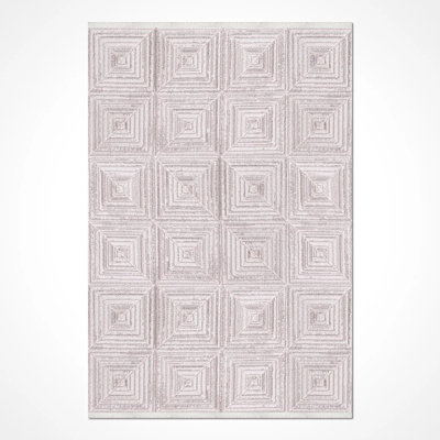 Tapis en polypropylène Jalura Mink Modern résistant aux taches et facile à nettoyer