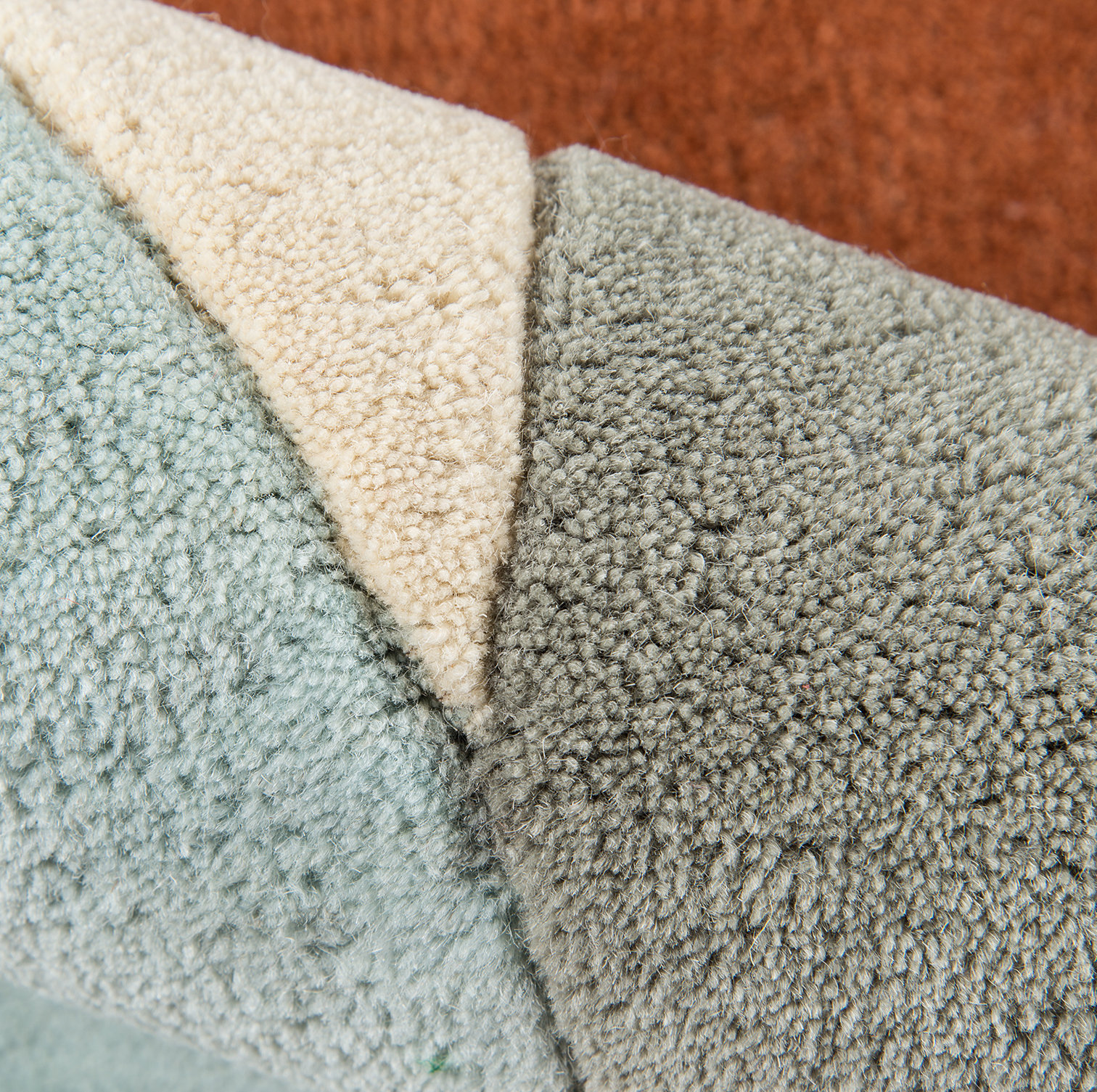 Glory Hand Tufted Wool Green/Gray/Orange Rug, Runner 2'3" x 8'