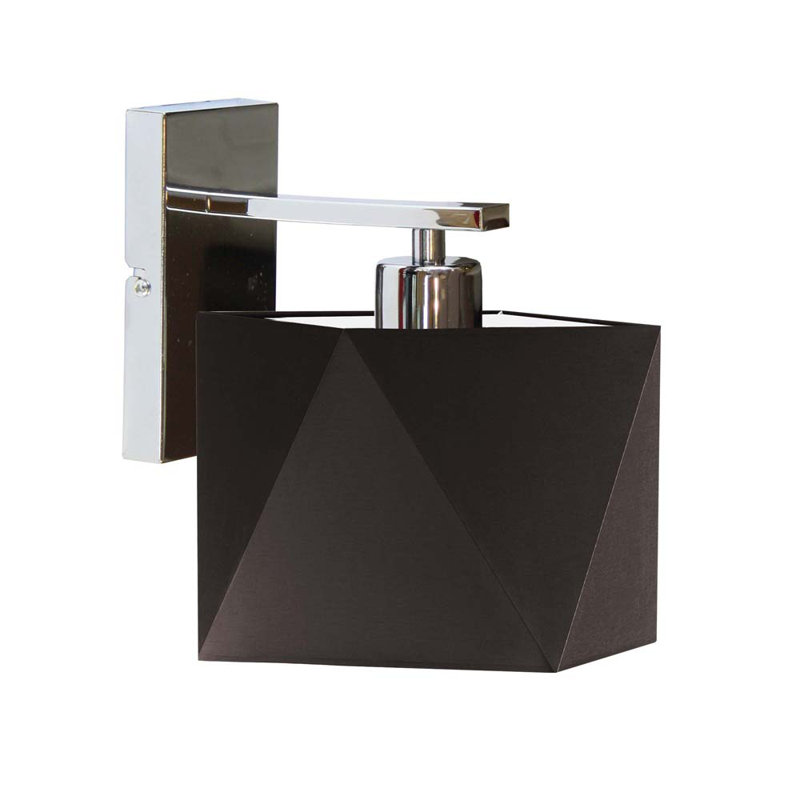 Awi Armed Sconce, Chrome, Brown