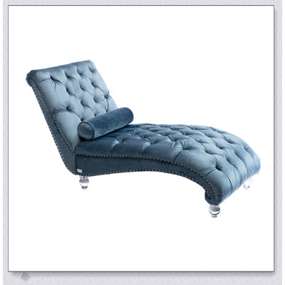 Leisure Concubine Sofa With Acrylic Feet, Padded For Comfort And Stylish Living Room Or Bedroom Decor