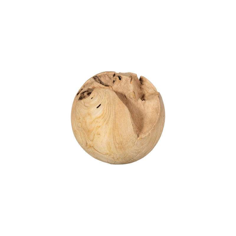 Teak Wood Ball Small Sculpture