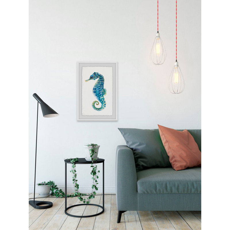 Aegean Sea Horse by Julia Posokhova - Single Picture Frame Painting, 46 cm H x 30 cm W x 4 cm D