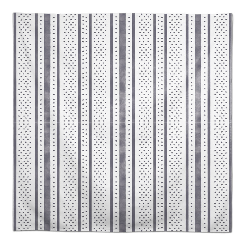 Colgate Striped Square Tablecloth, Dark Gray