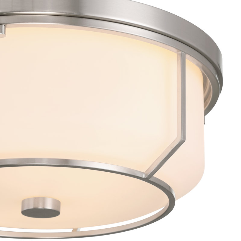 Plafonnier encastré 2LT, noir, Nickel satiné