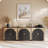 Symmetrical Arched Doors Sideboard Buffet Cabinet with Storage, -1726929404