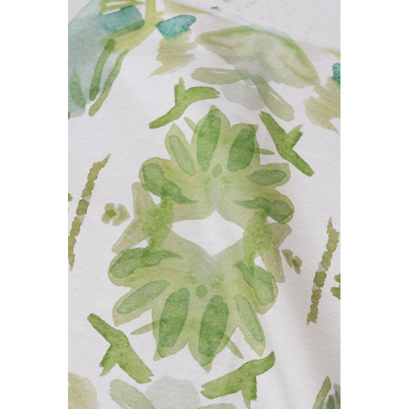 Wildflowers I Large Repeat Luxury Throw Pillow, 22"H x 22"W, Apple Green Floral