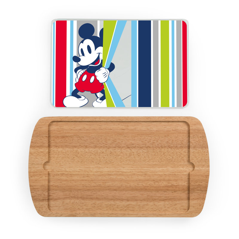 Mickey Mouse Billboard Glass Top Parawood Serving Tray